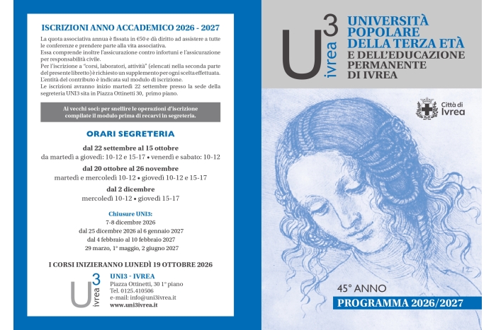 Il 45° Anno Accademico - 2026-27